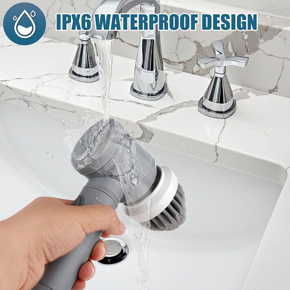 10Pcs Rechargeable Electric Cordless Cleaning Brush Spin Scrubber Turbo Scrub UK NEW - Image 10