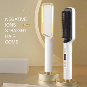 cBrush Electric Hot Comb Anti-scalding Ceramic Hair Curler Straightening Heating Combs Heated Hair